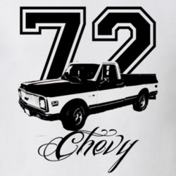1972 Chevrolet C10 Cheyenne Chevy Pickup Truck Side View With Year And