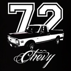 1972 Chevrolet C10 Cheyenne Chevy Pickup Truck Side View With Year And