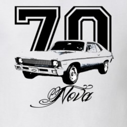 1970 Chevrolet Nova Side View Year Model Name T Shirt