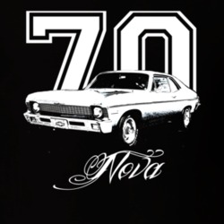 1970 Chevrolet Nova Side View Year Model Name Dark Shirt