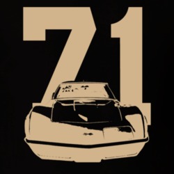 1971 Corvette Stingray Grill With Year T Shirt