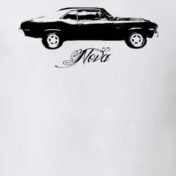 1971 Chevy Nova Side View With Model Name Light T Shirt
