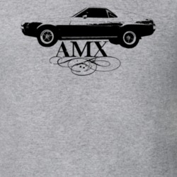 1969 AMC AMX Side View With Model T Shirt