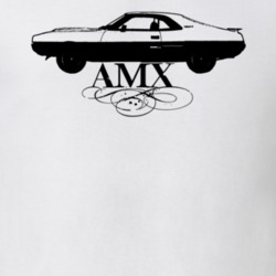 1970 AMC AMX Side View With Model T Shirt