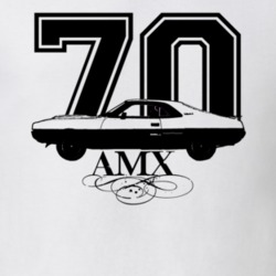 1970 AMC AMX Side View With Year and Model T Shirt