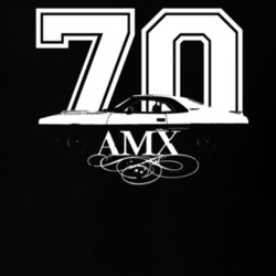 1970 AMC AMX Side View With Year and Model Dark Shirt