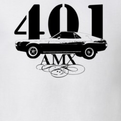 1969 AMC AMX Side View With Year and Model T Shirt