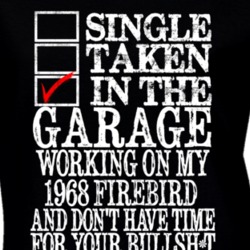 Single Taken Working In The Garage Working On My 1968 Firebird Funny S