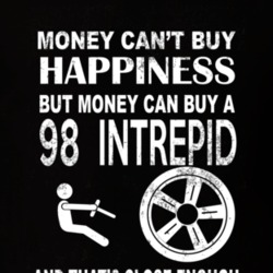 Money Cant Buy Happiness 1998 Dodge Intrepid Dark Distressed T Shirt