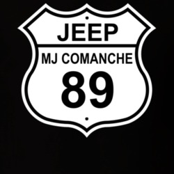 Highway Route Sign 1989 MJ Commanche Jeep T Shirt