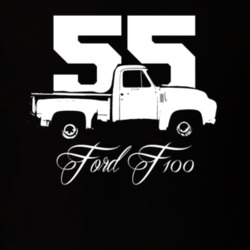 1955 F100 Side Year Model Dark Shirt