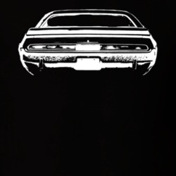 1970 DODGE CHALLENGER RT Rear View Dark Shirt