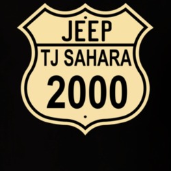 Route Sign Jeep TJ Sahara 2000 T Shirt