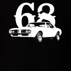1968 Pontiac Firebird Side White Year T Shirt