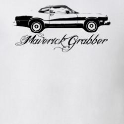 1976  MAVERICK GRABBER Side Black Model T Shirt