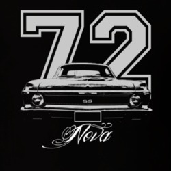 1972 CHEVY NOVA Grill View Year Model Dark T Shirt