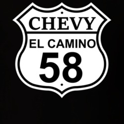 Highway Route 1958 Chevrolet El Camino Classic Car T Shirt