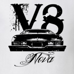 1973 Chevy Nova Faded Look Rear View V8 Model Light Shirt