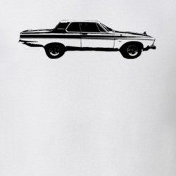 1963 Plymouth Fury Side Black Graphic T Shirt