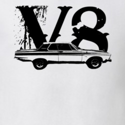 1963 Plymouth Fury Side V8 Black Graphic T Shirt