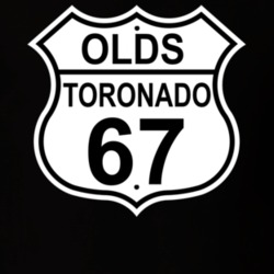 Highway Route Sign Oldsmobile 1967 Toronado  T Shirt