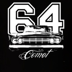 1964 Mercury Comet Grill View Year Model Dark Shirt