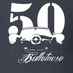 1950 Bulletnose Studebaker Grill View With Year and Model Dark Shirt