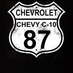 Highway Route Sign 1987 Chevy C-10 Distressed Shirt