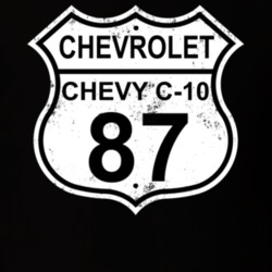 Highway Route Sign 1987 Chevy C-10  T Shirt