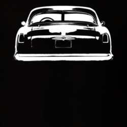 1956 Kaiser Manhattan Rear View Faded Look Dark Shirt