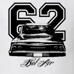 1962 Chevrolet Bel Air Rear View Year Model Light Shirt