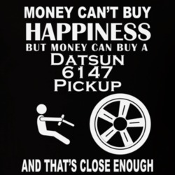 Money Cant Buy A Datsun 6147 Pickup Funny Dark Shirt
