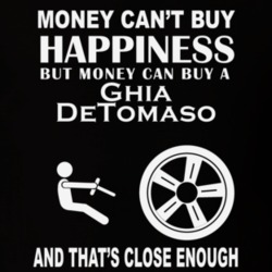 Money Cant Buy A De Tomaso Ghia DeTomaso Funny Dark Shirt