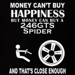 Money Cant Buy A Ferrari 246GTS Spider Funny Dark Shirt