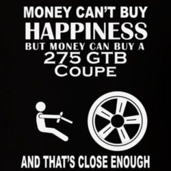 Money Cant Buy A Ferrari 275 GTB Coupe Funny Dark Shirt