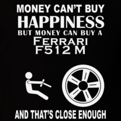 Money Cant Buy A Ferrari F512 M Funny Dark Shirt