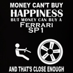 Money Cant Buy A Ferrari SP1 Funny Dark Shirt