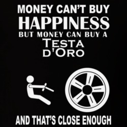 Money Cant Buy A Ferrari Testa d'Oro Funny Dark Shirt