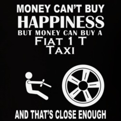 Money Cant Buy A Fiat 1 T Taxi Funny Dark Shirt