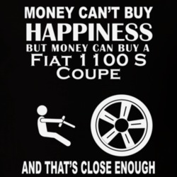 Money Cant Buy A Fiat 1100 S Coupe Funny Dark Shirt