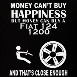 Money Cant Buy A Fiat 124 1200 Funny Dark Shirt