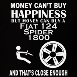 Money Cant Buy A Fiat 124 Spider 1800 Funny Dark Shirt