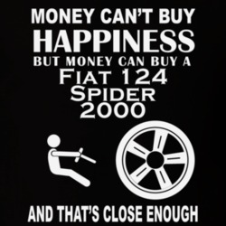 Money Cant Buy A Fiat 124 Spider 2000 Funny Dark Shirt