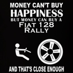 Money Cant Buy A Fiat 128 Rally Funny Dark Shirt