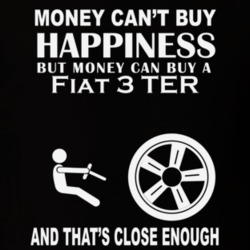 Money Cant Buy A Fiat 3 TER Funny Dark Shirt