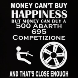 Money Cant Buy A Fiat 500 Abarth 695 Competizione Funny Dark Shirt