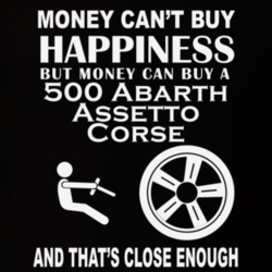Money Cant Buy A Fiat 500 Abarth Assetto Corse Funny Dark Shirt