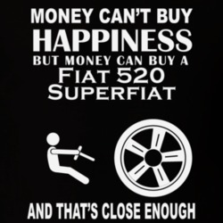 Money Cant Buy A Fiat 520 Superfiat Funny Dark Shirt
