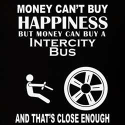 Money Cant Buy A Fiat Intercity Bus Funny Dark Shirt