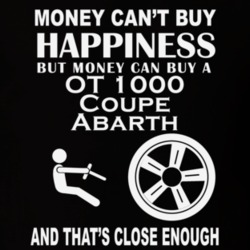 Money Cant Buy A Fiat OT 1000 Coupe Abarth Funny Dark Shirt